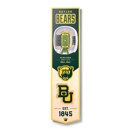 Baylor Bears 8x32 3D Stadium Banner