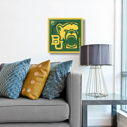 Baylor Bears 3D Logo Series Wall Art - 12x12