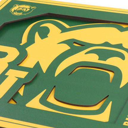Baylor Bears 3D Logo Series Wall Art - 12x12