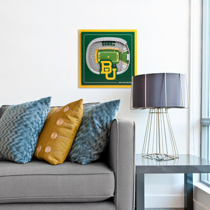 Baylor Bears 3D StadiumView Wall Art 12x12