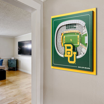 Baylor Bears 3D StadiumView Wall Art 12x12