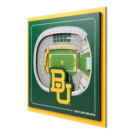 Baylor Bears 3D StadiumView Wall Art 12x12