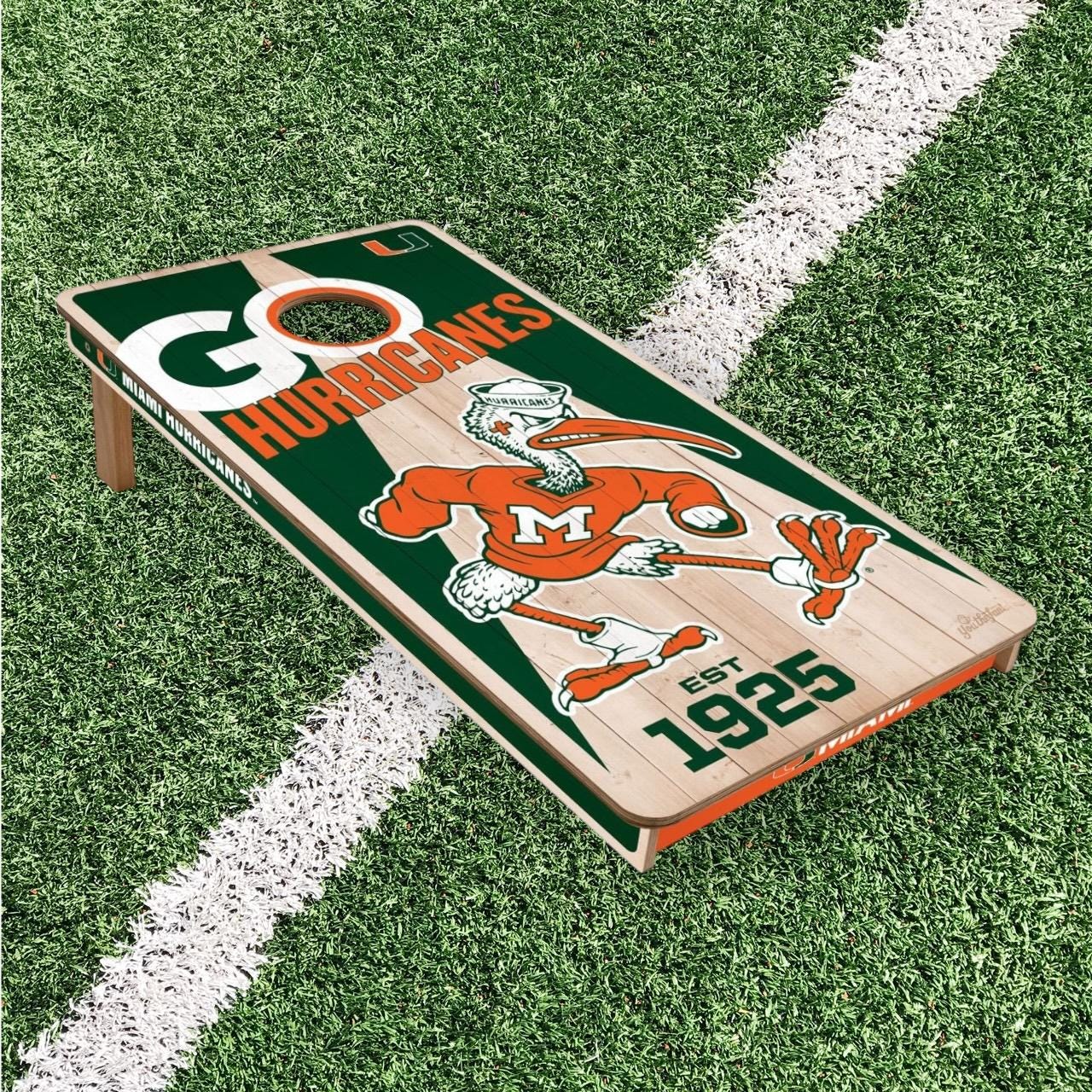 Miami Hurricanes Cornhole Boards 2x4 (Officially Licensed)