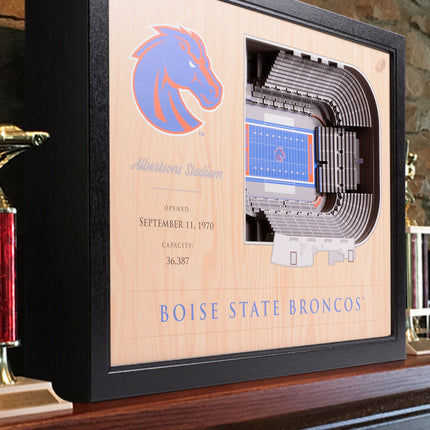 Boise State Broncos 25-Layer StadiumViews 3D Wall Art
