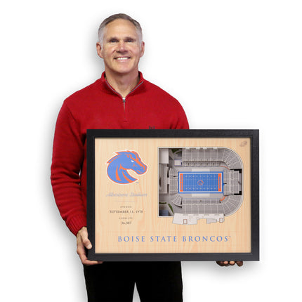 Boise State Broncos 25-Layer StadiumViews 3D Wall Art