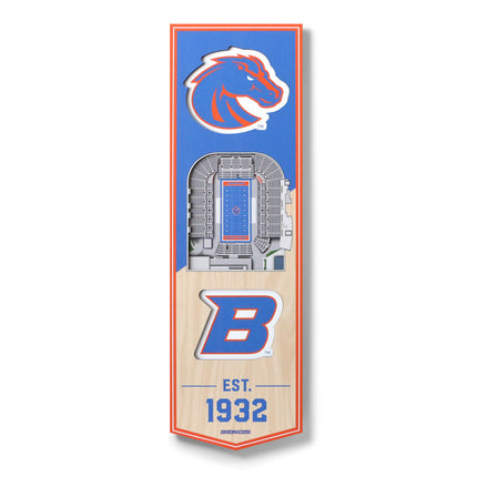 Boise State Broncos 3D Stadium 6x19 Banners