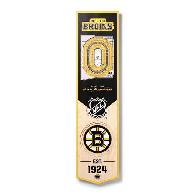 Boston Bruins 8x32 3D Stadium Banner