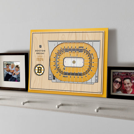 Boston Bruins 5-Layer 3D StadiumView Wall Art