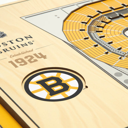Boston Bruins 5-Layer 3D StadiumView Wall Art