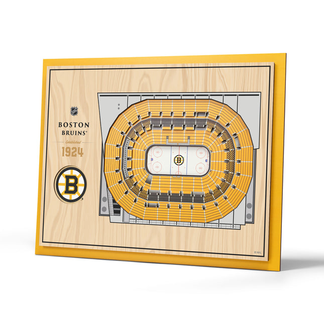 Boston Bruins 5-Layer 3D StadiumView Wall Art