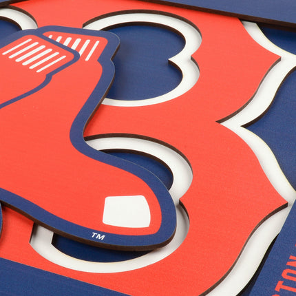 Boston Red Sox 3D Logo Series Wall Art - 12x12