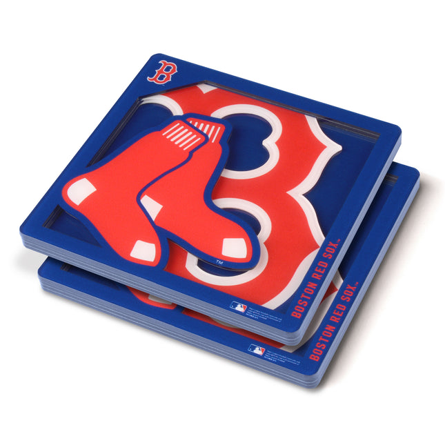Boston Red Sox 3D Logo Series Coasters