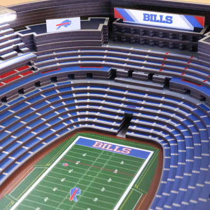 Buffalo Bills 25 Layer Stadium View Lighted End Table