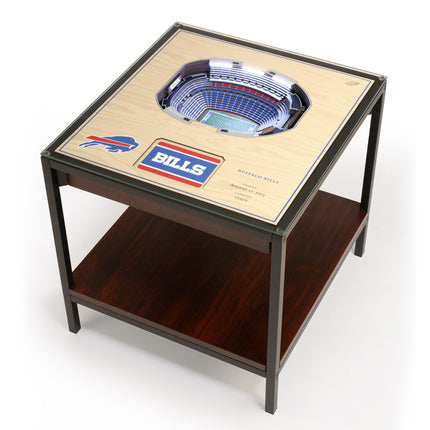 Buffalo Bills 25 Layer Stadium View Lighted End Table