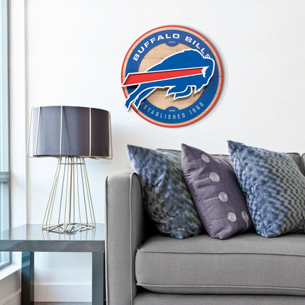 Buffalo Bills 3DX Circle Backer Wall Art