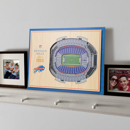 Buffalo Bills 5-Layer 3D StadiumView Wall Art