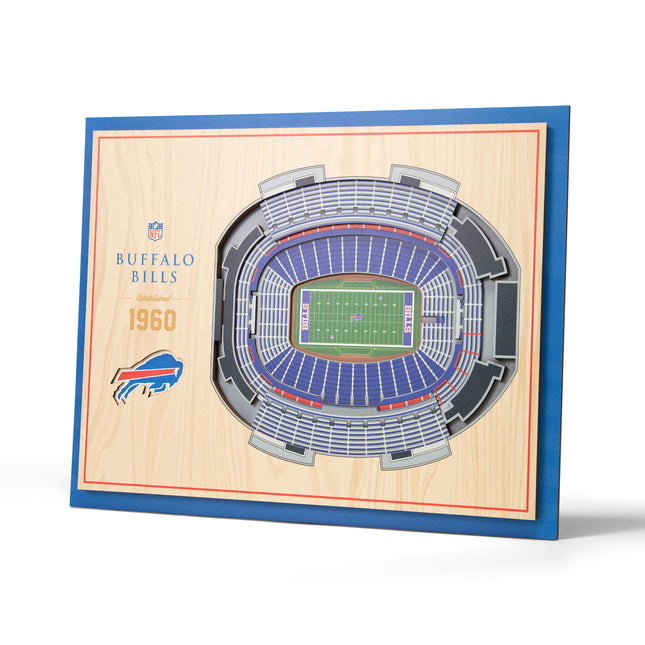 Buffalo Bills 5-Layer 3D StadiumView Wall Art