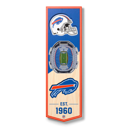 Buffalo Bills 3D Stadium 6x19 Banners