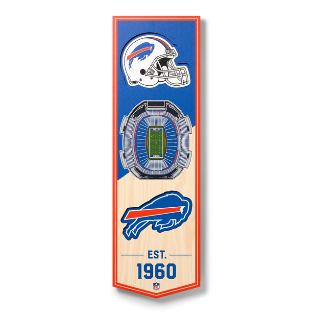Buffalo Bills 3D Stadium 6x19 Banners