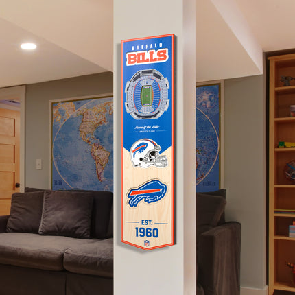 Buffalo Bills 8x32 3D Stadium Banner