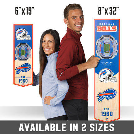 Buffalo Bills 8x32 3D Stadium Banner