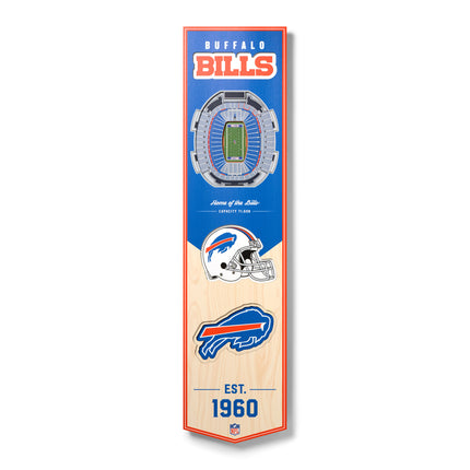 Buffalo Bills 8x32 3D Stadium Banner