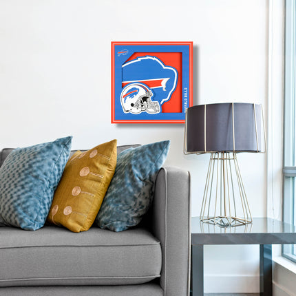 Buffalo Bills 3D Logo Series Wall Art - 12x12