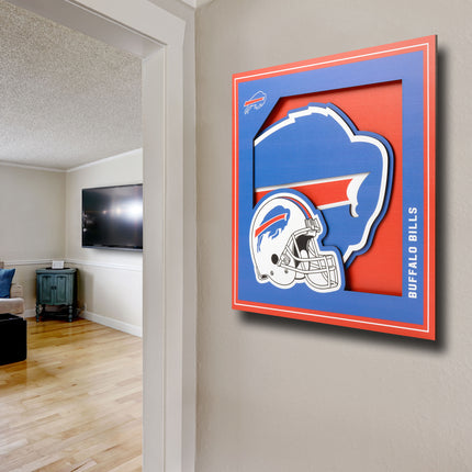 Buffalo Bills 3D Logo Series Wall Art - 12x12