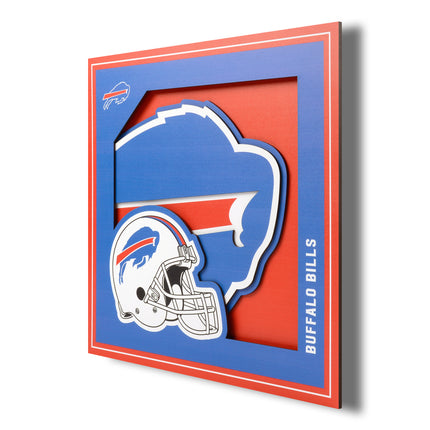 Buffalo Bills 3D Logo Series Wall Art - 12x12