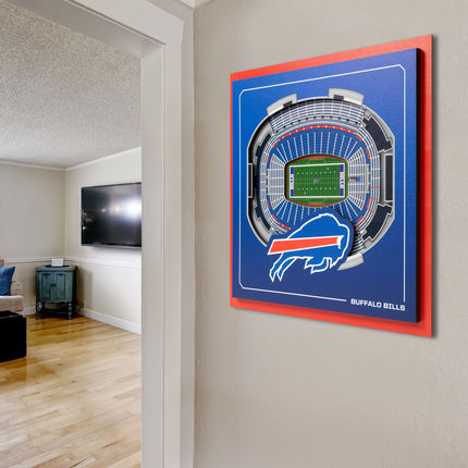 Buffalo Bills 3D StadiumView Wall Art 12x12