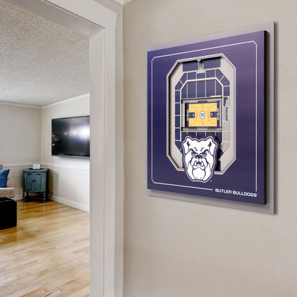 Butler Bulldogs 3D StadiumView Wall Art 12x12