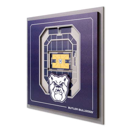 Butler Bulldogs 3D StadiumView Wall Art 12x12