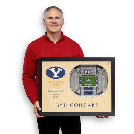 BYU  Cougars 25-Layer StadiumViews 3D Wall Art