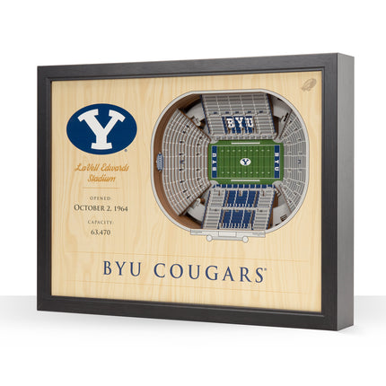 BYU  Cougars 25-Layer StadiumViews 3D Wall Art