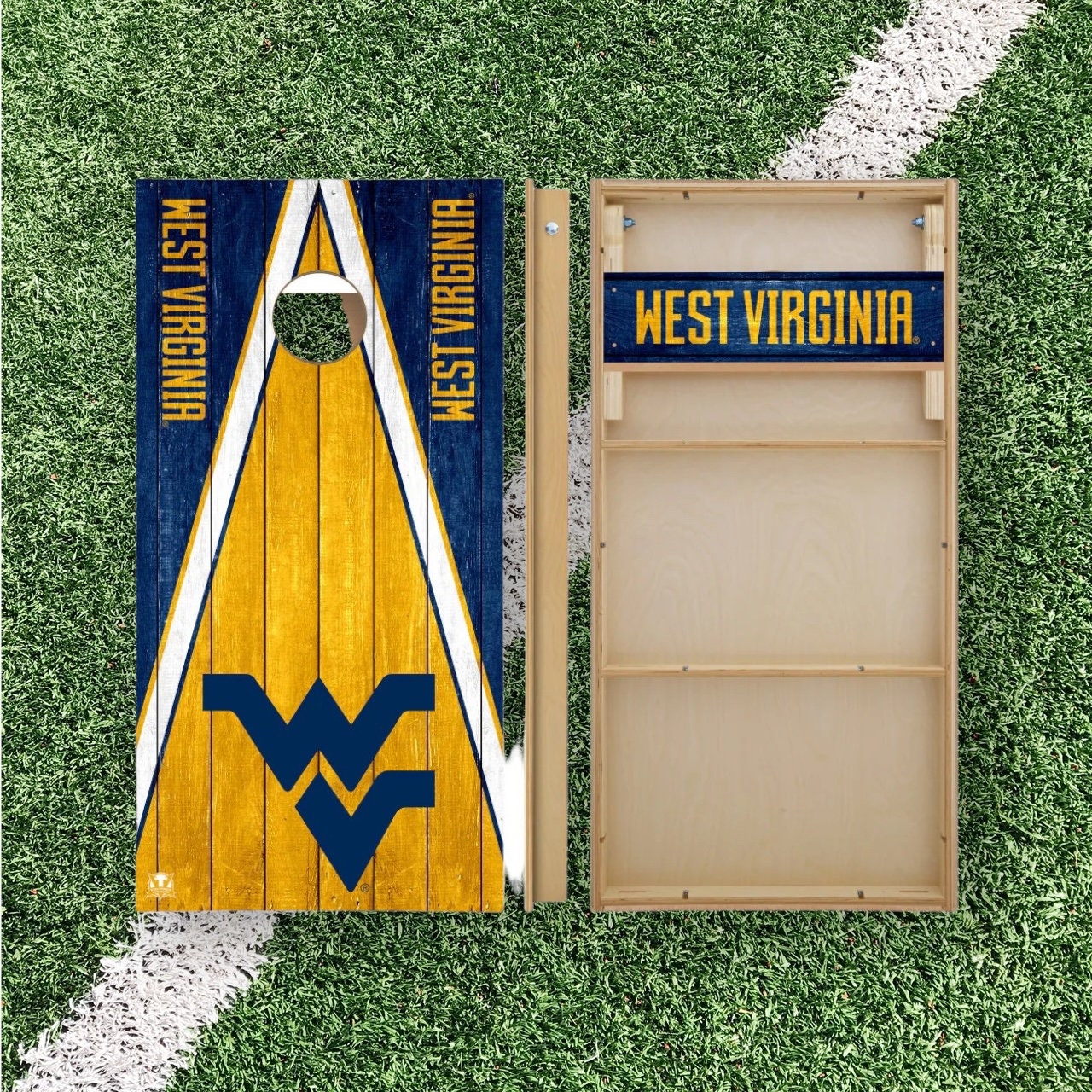 West Virginia Mountaineers Cornhole Boards 2x4 | Officially Licensed