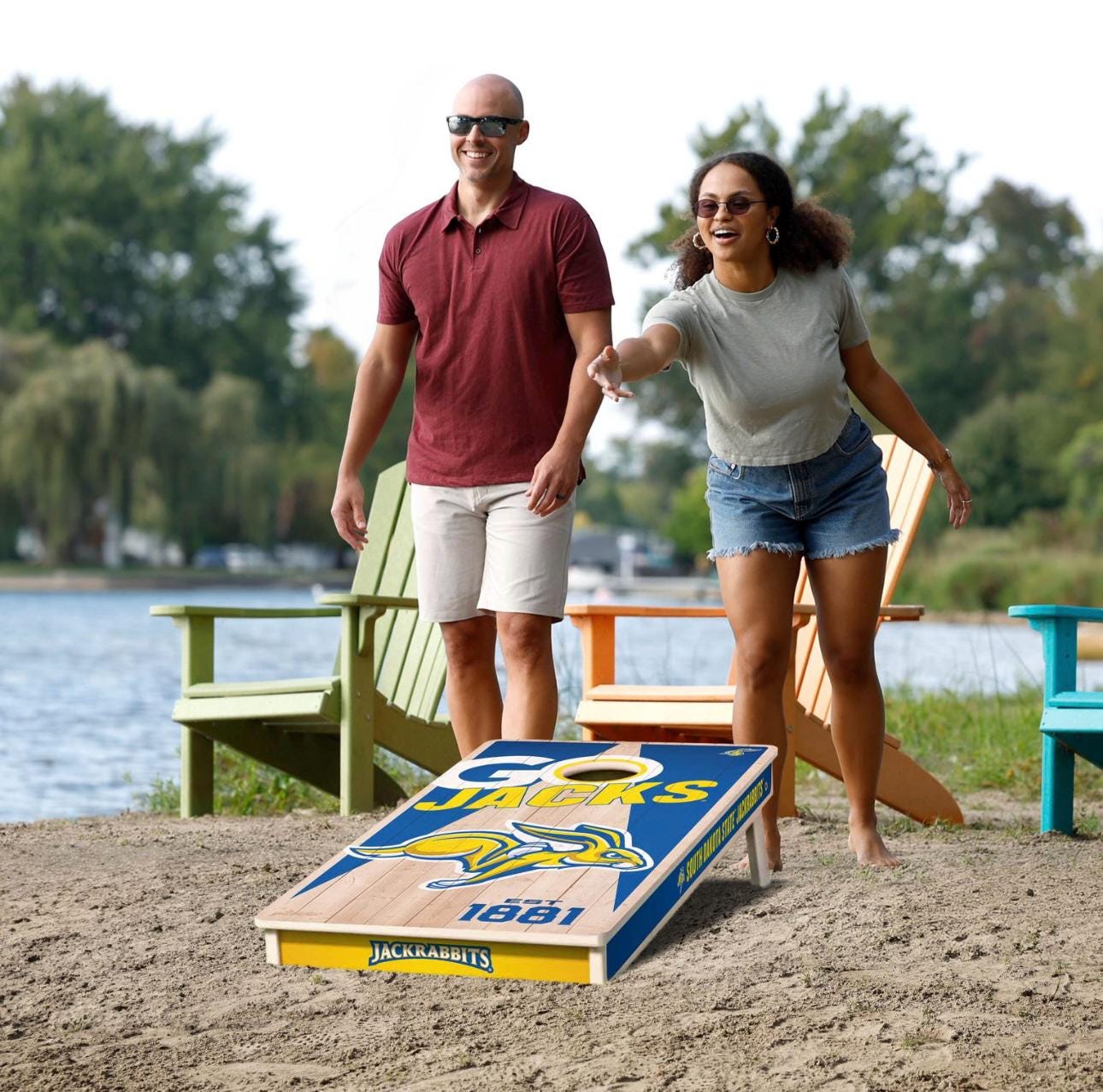 South Dakota State Jackrabbits Cornhole Boards 2x4 (Officially Licensed)