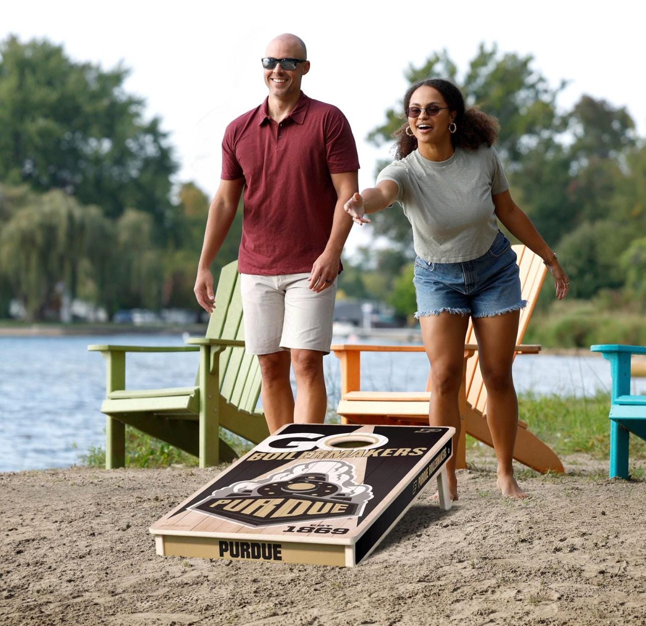Purdue Boilermakers Cornhole Boards 2x4 (Officially Licensed)