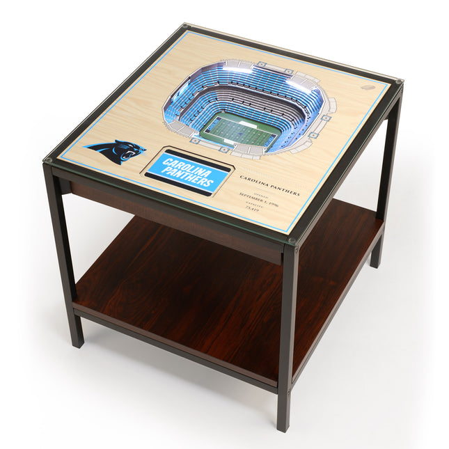 Carolina Panthers 25 Layer Stadium View Lighted End Table