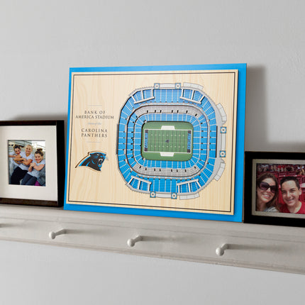 Carolina Panthers 5-Layer 3D StadiumView Wall Art