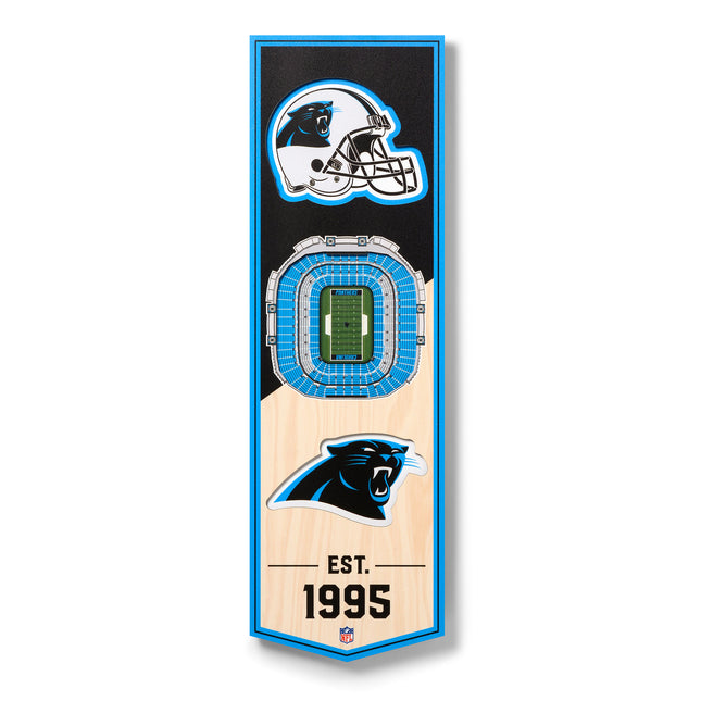 Carolina Panthers 3D Stadium 6x19 Banners