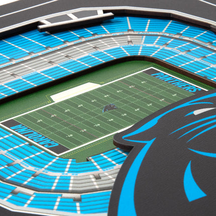 Carolina Panthers 3D StadiumView Wall Art 12x12