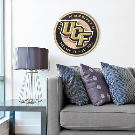 Central Florida Knights 3DX Circle Backer Wall Art