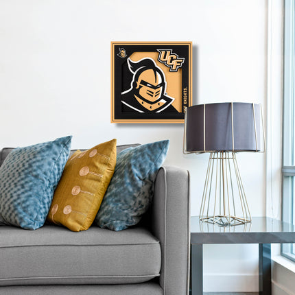 Central Florida Knights 3D Logo Series Wall Art - 12x12