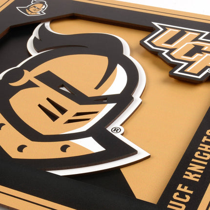 Central Florida Knights 3D Logo Series Wall Art - 12x12