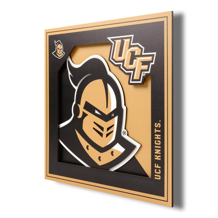 Central Florida Knights 3D Logo Series Wall Art - 12x12