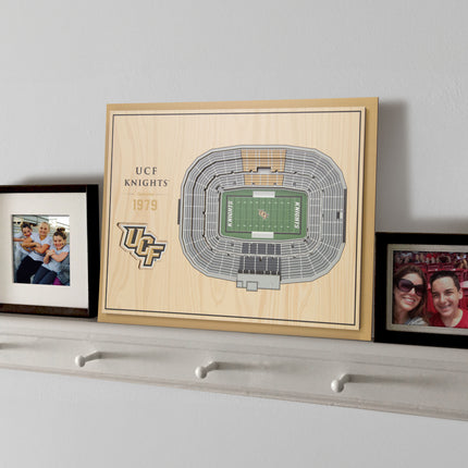 Central Florida Knights 5-Layer 3D StadiumView Wall Art