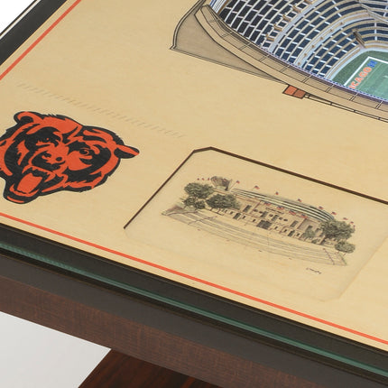 Chicago Bears 25 Layer Stadium View Lighted End Table