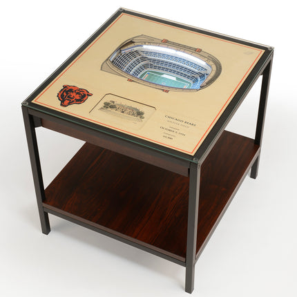 Chicago Bears 25 Layer Stadium View Lighted End Table