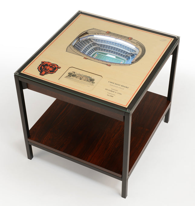 Chicago Bears 25 Layer Stadium View Lighted End Table