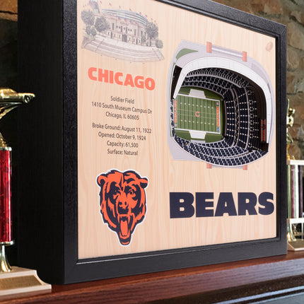 Chicago Bears 25 Layer Stadium Art